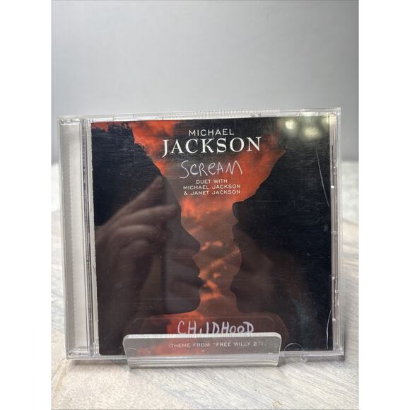 Michael Jackson Janet Jackson Scream Childhood CD Single 1995 Epic - Picture 1 of 5
